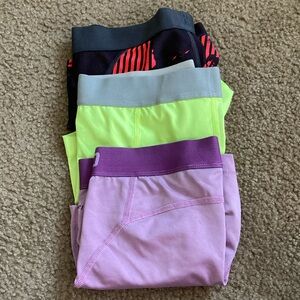 Spandex! Two Nike, One UnderArmour. All size SMALL!